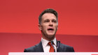 NSW Premier Chris Minns at a Labor Party conference in Sydney on Sunday,