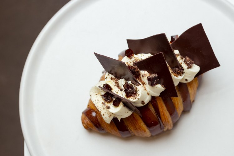 Tiramisu croissant at Layers Bakery in St Leonards, Sydney.