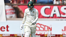 Nic Maddinson trudges off after making a 33-ball duck.