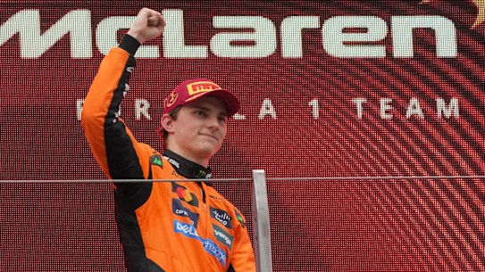 Oscar Piastri was back on the top step of the podium following his Melbourne heartbreak.