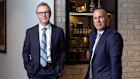 Brickworks chief executive Mark Ellenor with Soul Patts chief executive Todd Barlow.