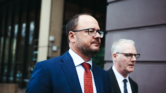 ABC journalist Mark Willacy outside the Federal Court on Wednesday.
