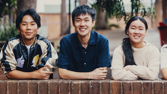 Warren Song, Yu Tong Duong and Julia Zheng, from James Ruse Agricultural High School, all received 99.95 ATARs.