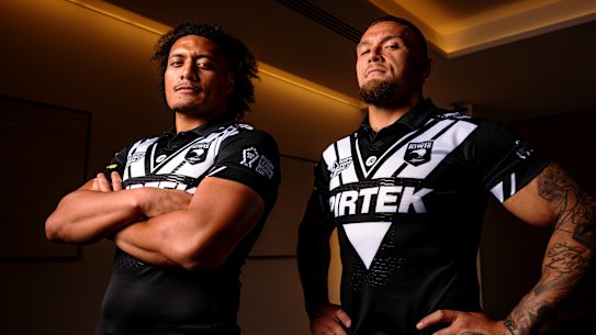Naufahu Whyte and James Fisher-Harris  are two members of the Kiwis’ massive forward pack for the 2026 Rugby League World Cup.