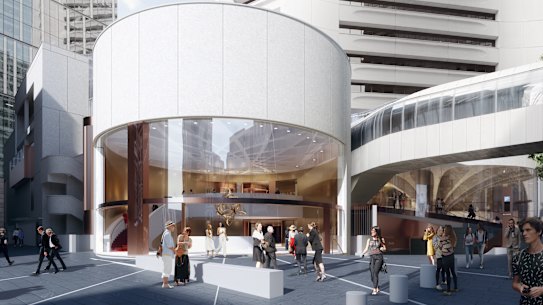 Artist’s impression of the Theatre Royal, MLC Centre (view from King Street).