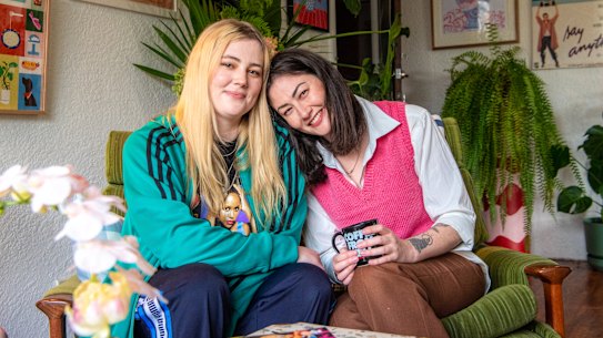 Hanna Vasils (left) and Melissa van Dartel and long-time friends and now housemates.