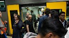 Town Hall train station following a power failure at Strathfield.