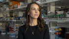 Linde Jacobs at the lab of Dr. Claire Clelland, a neurologist at UCSF, in San Francisco, Nov. 18, 2024. Jacobs, a nurse from Minnesota with a rare gene mutation, fights to avoid her mother’s fate. (Mike Kai Chen/The New York Times) AFR