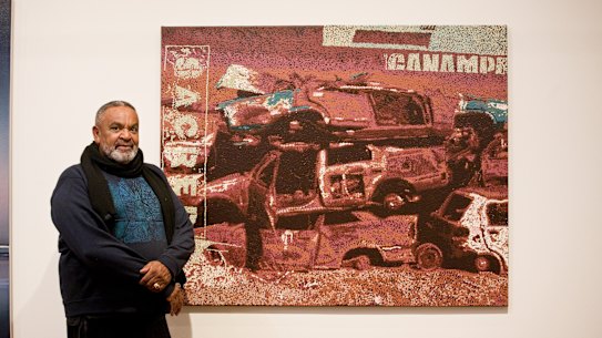 Hadley’s Art Prize 2026 winner, Robert Fielding, with his work “Landscape”.