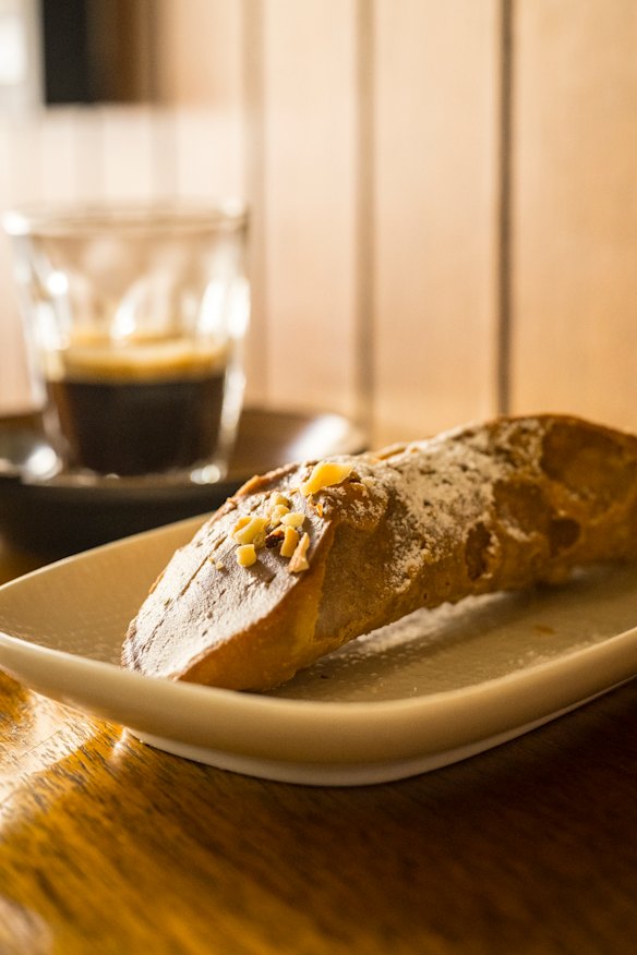 Chocolate cannoli.