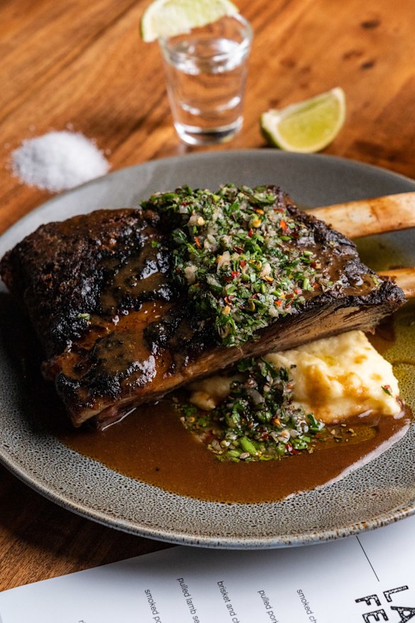 Beef short ribs at Bluestone BBQ.