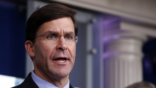 Donald Trump said he had fired Defence Secretary Mark Esper, pictured.
