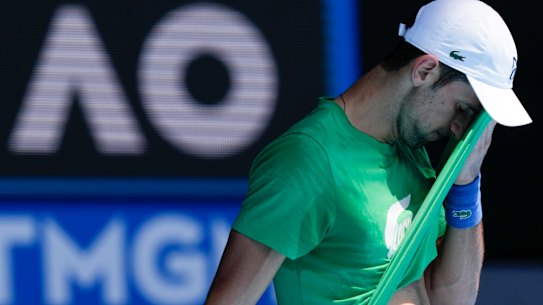 Novak Djokovic looked ahead early in the piece, but had to face the almighty Immigration Minister.