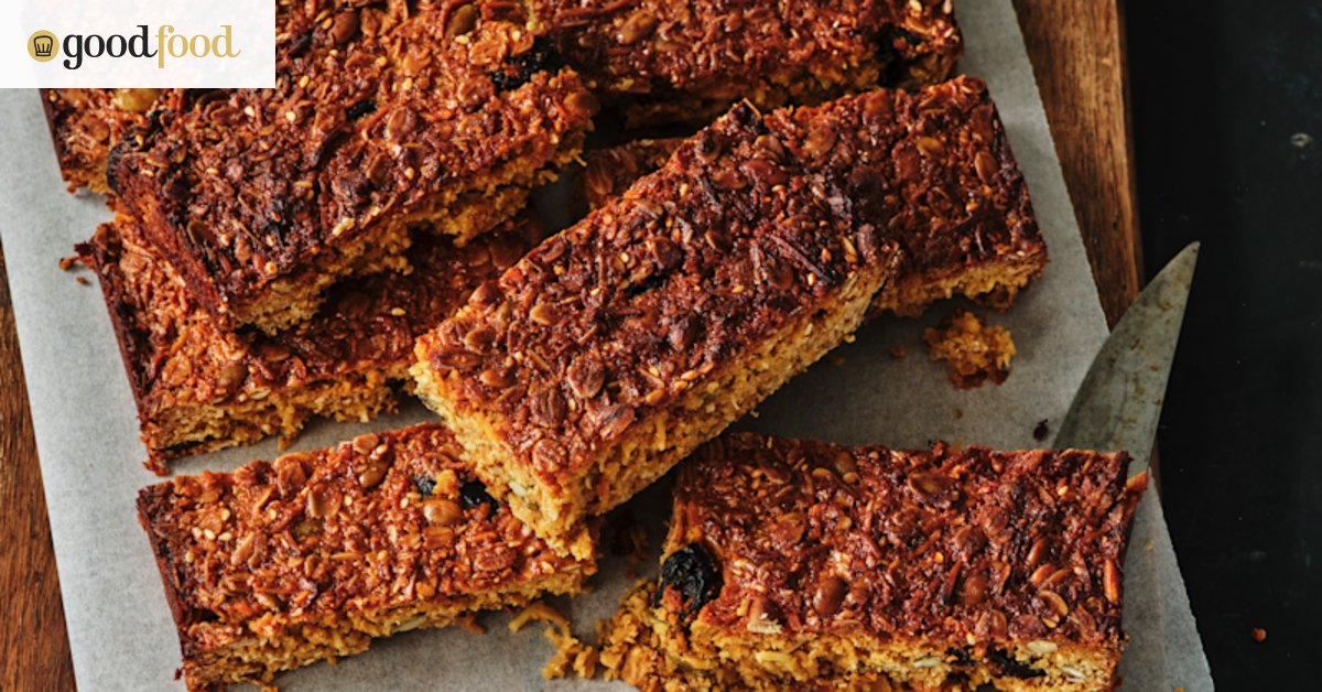 Make a batch of chewy coconut and sour cherry flapjacks for lunchbox snacks