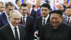 Vladimir Putin and Kim Jong-un in Pyongyang, North Korea, last year. 