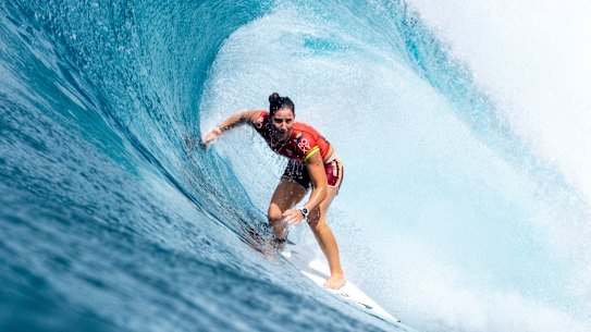 Wright eliminated Australian star Sally Fitzgibbons in the semi-finals before beating out four-time world champion and local favourite Carissa Moore in the final.