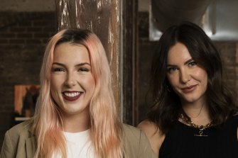 Tannar Eacott has more than one million YouTube subscribers, she’s pictured with Grace Watkins, chief executive of Click Mangement.