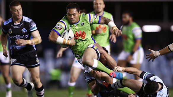 Raiders centre Joey Leilua scored twp second-half tries.