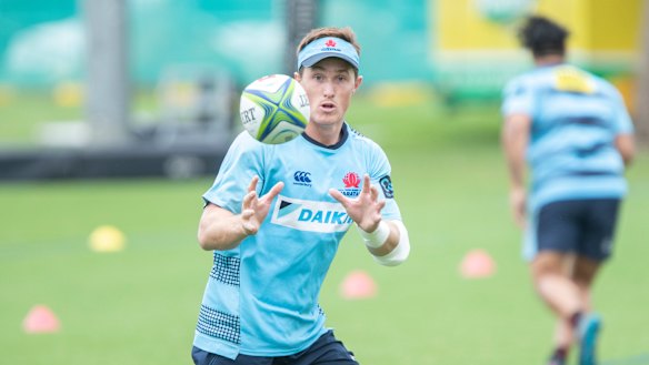 Alex Newsome in action at Waratahs training.  