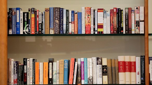 Prime Minister Scott Morrison's bookshelf.