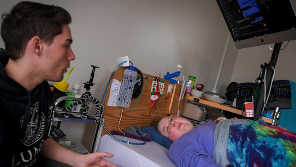 Josh Van Dijk and Ricky Buchanan in Buchanan's Balaclava home.