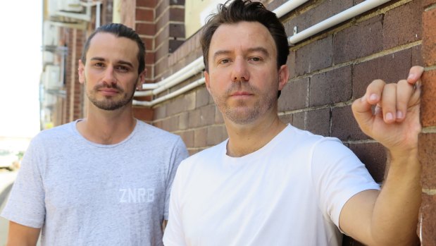 Matt Noffs (right) with Kieran Palmer - the duo has written a new book about the nature of addiction.
