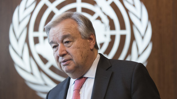 United Nations Secretary-General Antonio Guterres tells the Pacific Island Forum that global greenhouse emissions "are reaching record levels and show no sign of peaking".