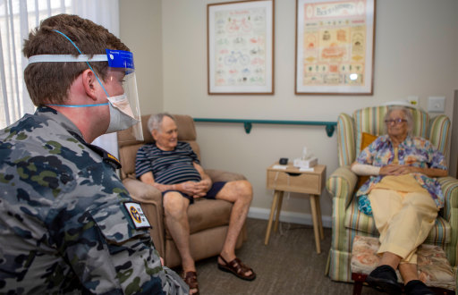 Defence force personnel have been deployed to help plug staff shortages in aged care facilities.