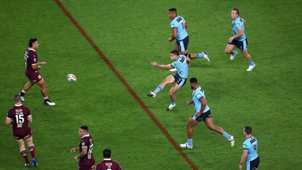 Queensland had no answer to Nathan Cleary’s kicking game in Origin II in 2020. 