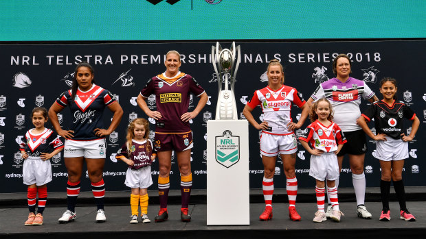 Ready to roll: The season launch of the NRL Women's Premiership.
