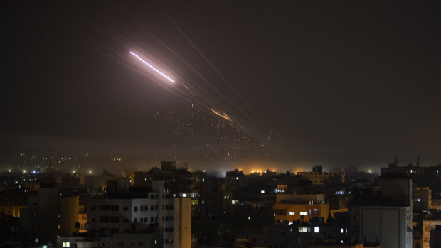 Rockets are launched from the Gaza strip to Israel early on Friday, May 14.