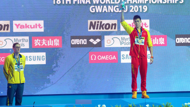 Mack Horton refused to stand on a podium with Sun Yang at the world championships.