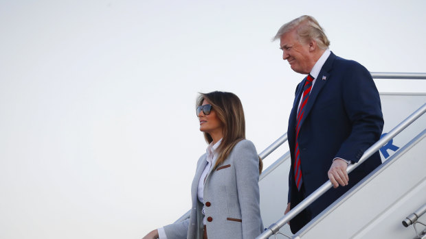 US President Donald Trump and first lady Melania