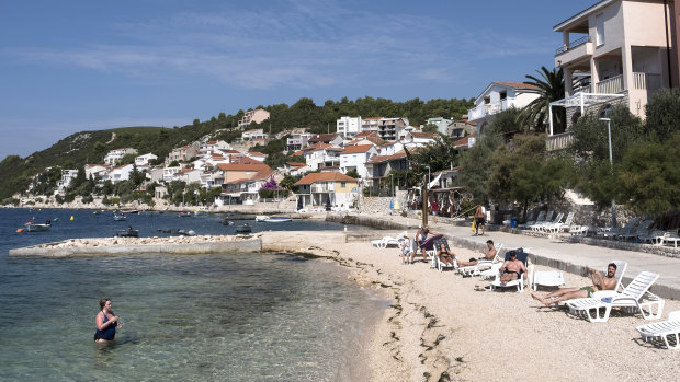 A beach in Komarna, Croatia.