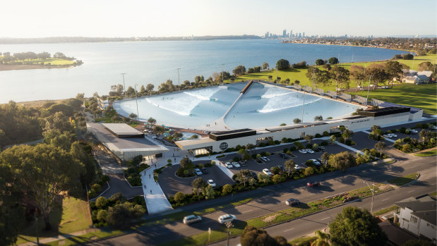 An artist's impression of the proposed wave park. 