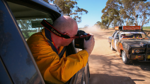 Spice of life: Peter Bury enjoys photographing motorsports such as the NSW Variety Bash. 