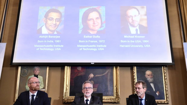 The Nobel prize in economics has been awarded to Abhijit Banerjee, Esther Duflo and Michael Kremer "for their experimental approach to alleviating global poverty".