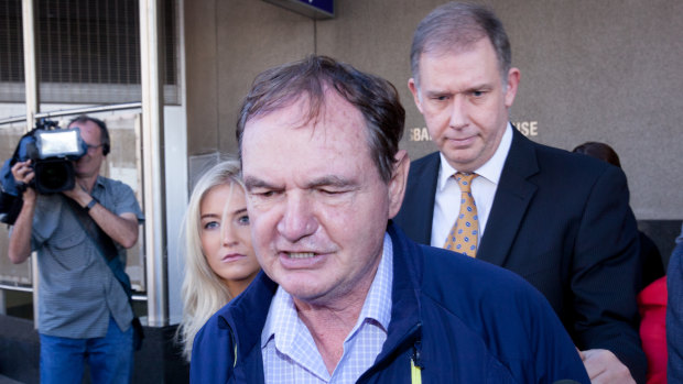 Paul Pisasale leaving the Brisbane Roma Street Courts in June, 2017.