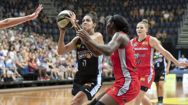 Capitals' Kia Nurse ended with 31 points in her first WNBL finals appearance. 