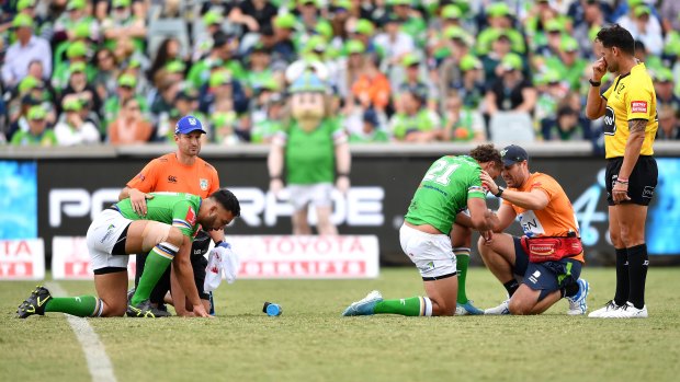 Canberra players Ryan James and Sebastian Kris were concussed in the same tackle last week, but that wouldn’t have been enough for the Raiders to use their 18th man.