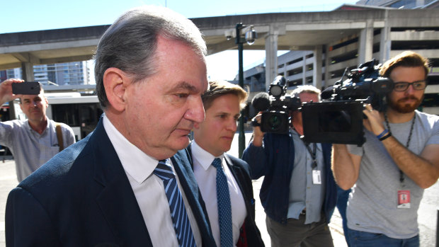 Former Ipswich mayor Paul Pisasale leaves Brisbane Magistrates Court on August 13.