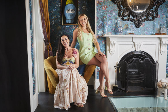 Jacqueline Bailey and daughter Lilly Van Lent in their luxury Paddington home Brompton House.