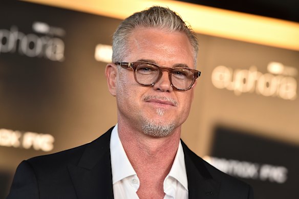 Eric Dane working on the TV series Euphoria in 2022. 