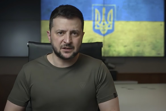 Ukraine President Volodymyr Zelenskyy speaks from Kyiv.