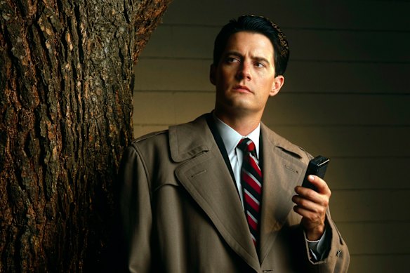 MacLachlan in his career-defining role as FBI Special Agent Dale Cooper in Twin Peaks.