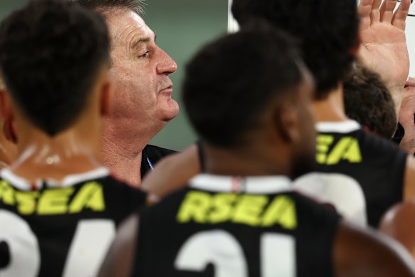 Work to do: Saints coach Ross Lyon.