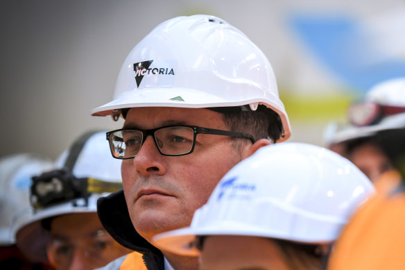 Premier Daniel Andrews faces pressure to  cut back on Victoria's infrastructure spending.