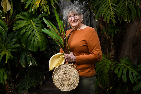 During lockdown, Jennine Armistead handwove grass baskets and left them outside her home for people passing by.