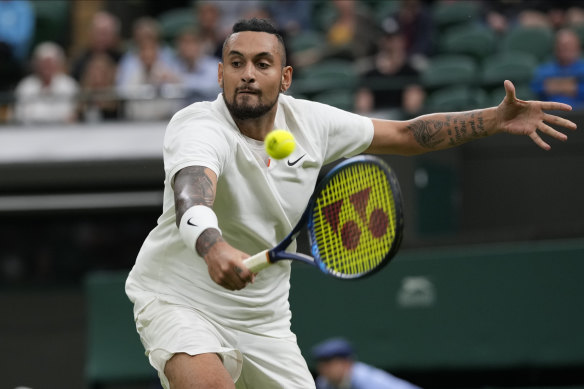 Nick Kyrgios will return to the court on Wednesday night AEST after falling foul of the 11pm Wimbledon curfew.