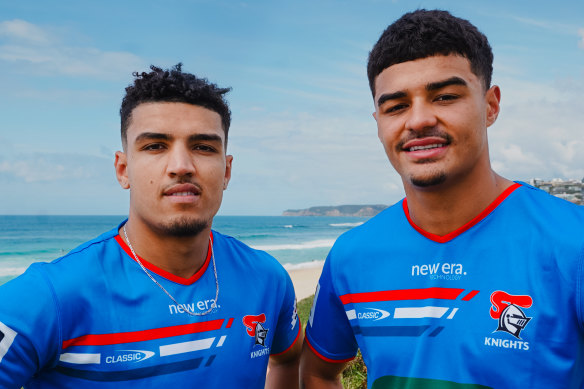 Newcastle recruits Kai Pearce-Paul (left) and Will Pryce.